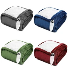 Electric Blanket Heated Blanket Throw with 6 Heat Levels & Hours Timer Auto Off