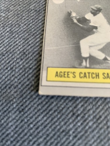 Vintage Baseball Card 1970 Opee Chee No.307 Agee’s Catch Saves The Day Mid Grade - Picture 5 of 10