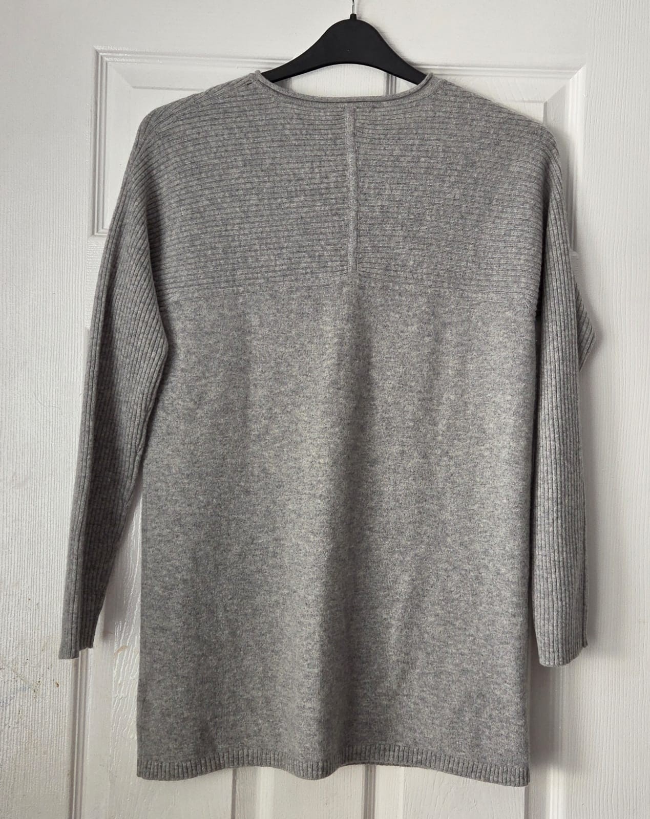 Tory Burch Designer Womens Grey 100% Cashmere Knitted Jumper Size M thumbnail 14