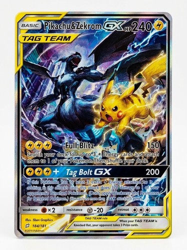 Pokemon Pikachu & Zekrom GX 184/181 TAG TEAM