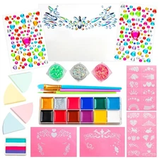 Unicorn and Jewels Face Painting Kit, Fun Face Paint Set