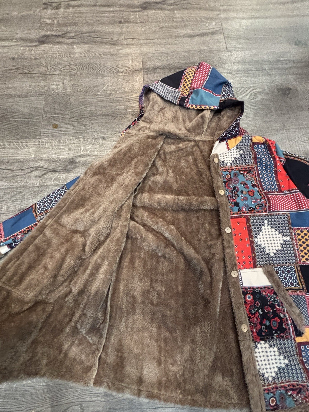 Women’s Multicolored Patchwork Jacket Size XL Pre… - image 2