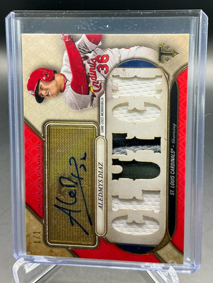 2017 Triple Threads ALEDMYS DIAZ CLUTCH JERSEY PATCH AUTO GOLD #1/1 Cardinals