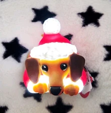 Bath and Body Works Festive Dachshund Dog Light-Up Soap Holder 