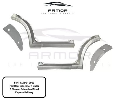 Vw TRANSPORTER T4 90-03 FRONT WHEEL ARCH/ SILL REPAIR PANEL OUTER DOORSTEP Pair