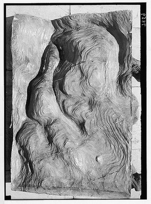 Photo:Copy of relief map showing original topography of Jerusalem