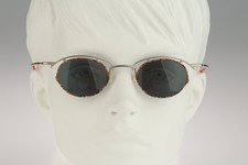 Contro Verse 3910 250 J1, Vintage 90s silver and orange small round sunglasses
