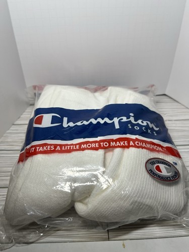 RARE Vintage Champion Tube Socks 6 Pairs Shoe Size 6 - 12 Brand NEW Logo C - Picture 5 of 11