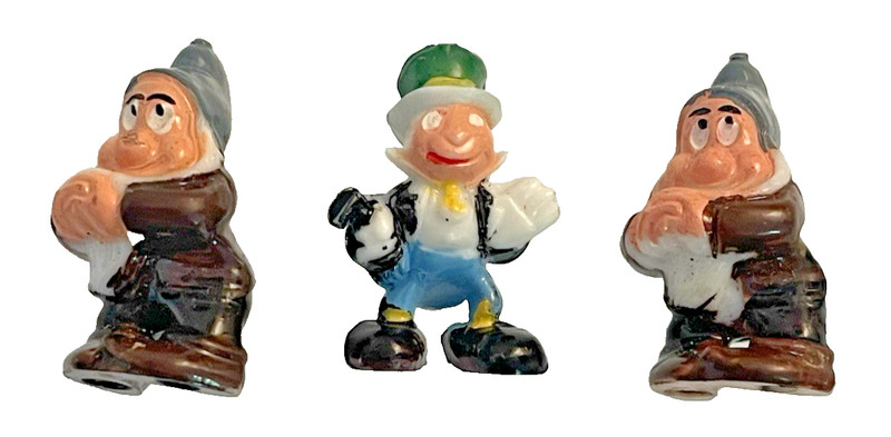 MARX Disneykins VINTAGE Walt Disney MINI Miniature 1" JIMINY CRICKET & BASHFUL
