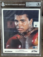 Muhammad Ali signed 8x10 photo Beckett encapsulated 8x10 Gem Mint 10 auto grade