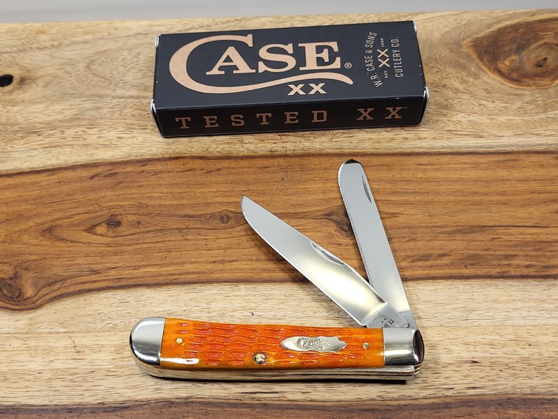 2026 CASE XX (#6254 SS) 2 BLADE/TEQUILA SUNRISE "TRAPPER" POCKET KNIFE- MIB/L@@K