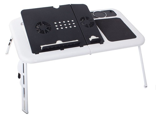 Tavolo Tavolino Pieghevole Portatile Tavolo da Letto Per PC Laptop Scrivania - Foto 5 di 9