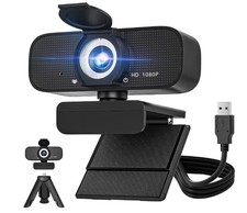 1080P Full HD Webcam with Built-in Microphone...