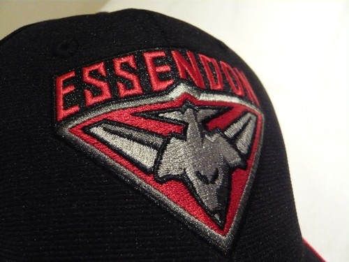 Essendon AFL adjustable baseball cap snapback Black 100% Cotton New - Foto 5 di 5