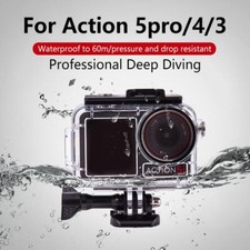 60M Camera Protective Shell Waterproof PC Tempered for DJI Osmo Action 5 Pro/4/3