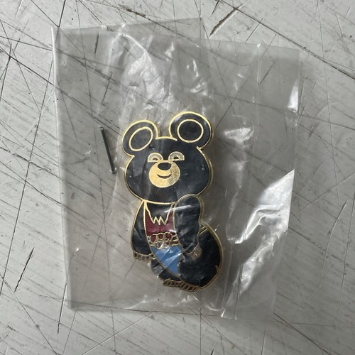 Menge zwei Misha/Mishka 1980 Moskau Olympische Sommerspiele Pins - Bild 3 von 4