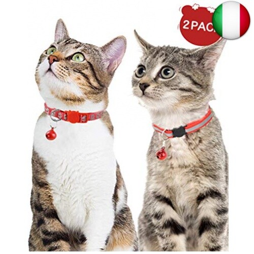 Collare Campanellino Collare Per Gatto Personalizzato – Con Incisione Nome, Campanella, Riflettente E Sicurezza Sgancio Collare Gatto Breakaway Personalizzato - Foto 6
