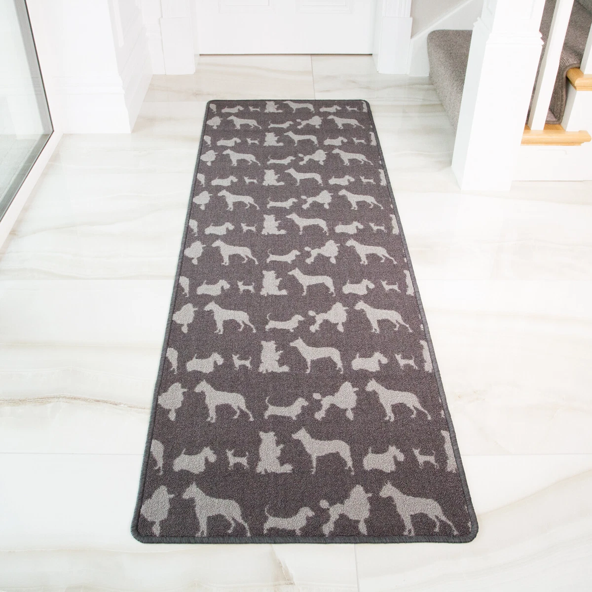 Cute Pet Dog Print Rectangle Bedroom Kitchen Anti-Slip Doormat Floor Mat  Entrance Mat Entry Rug