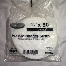 NEW Plastic Adjustable Pipe Hanger Strap 302463 3/4"X50' Roll Pre punched Holes