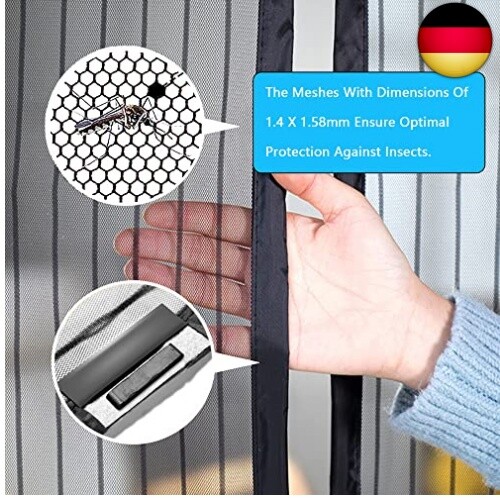 Magnet Fliegengitter Tür Insektenschutz 140 x 210 cm Der Magnetvorhang ist - Bild 4 von 7