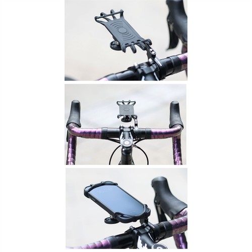 Cell Phone Silicone Mount Holder GPS Motorcycle MTB Bike Bicycle 360 Rotation - Picture 6 of 11