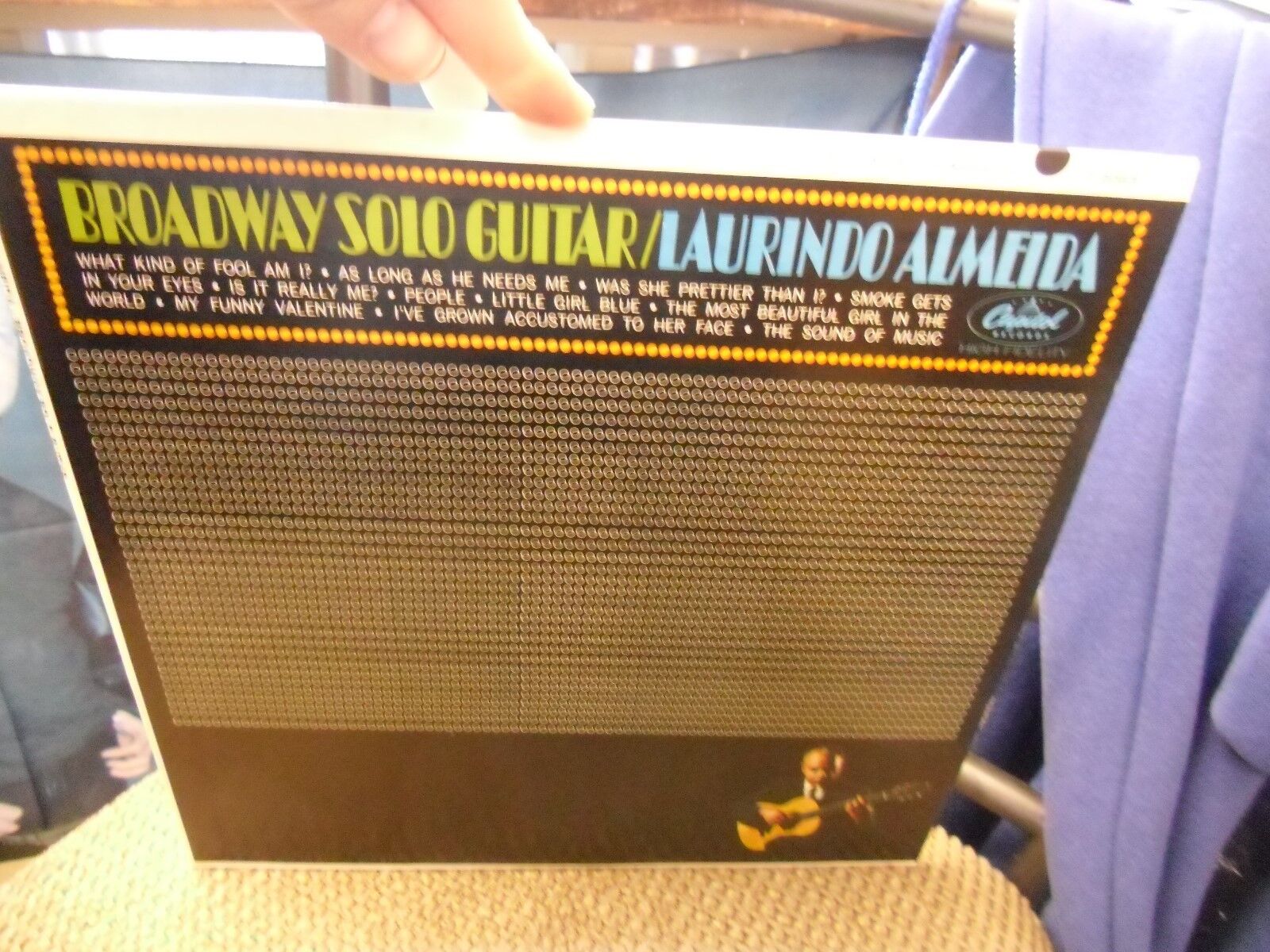 Laurindo Almeida Broadway Solo LP Capitol [Rainbow] Records EX Jazz Guitar Latin