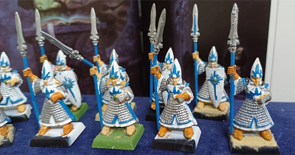 Lot figurines Warhammer Batailles Fantastiques Hauts-Elfes lanciers (12) - Photo 3/4