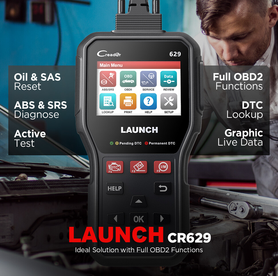 LAUNCH CR629 OBD2 Car ABS SRS Check Engine Diagnostic Tools Code