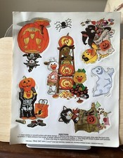 Vintage 1997 Suzy  s Zoo Halloween Trick-or-Treat Window Decals 7 Unused Decals