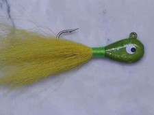 HD/Saltwater Flathead Bucktail Jig- Antifreeze - Multiple Sizes and Quantities
