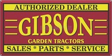GIBSON GARDEN TRACTORS DEALER OLD VINTAGE SIG...