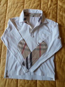 polo bianca bambino manica lunga