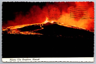 Postcard Mauna Ula Eruption  Pahoa Hawaii    K-14