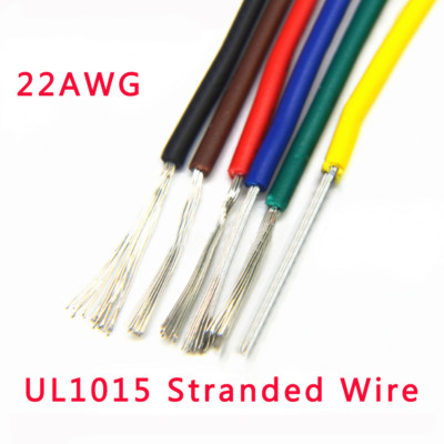 22AWG UL1015 Stranded Wire Automotive Equipment Hookup Cable 17/0.12TS 600V 