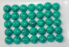 Turquoise 8mm Flat Back Cabochon Round Loose Gemstone s 