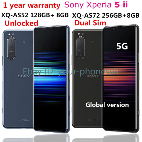 Sony Xperia 5 II XQ-AS52 XQ-AS72 5G 256GB 128GB Global version Phone New Sealed - 第 1/22 張圖片