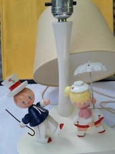 Vintage Irmi Nursery Lamp. "Dancing In the Rain"