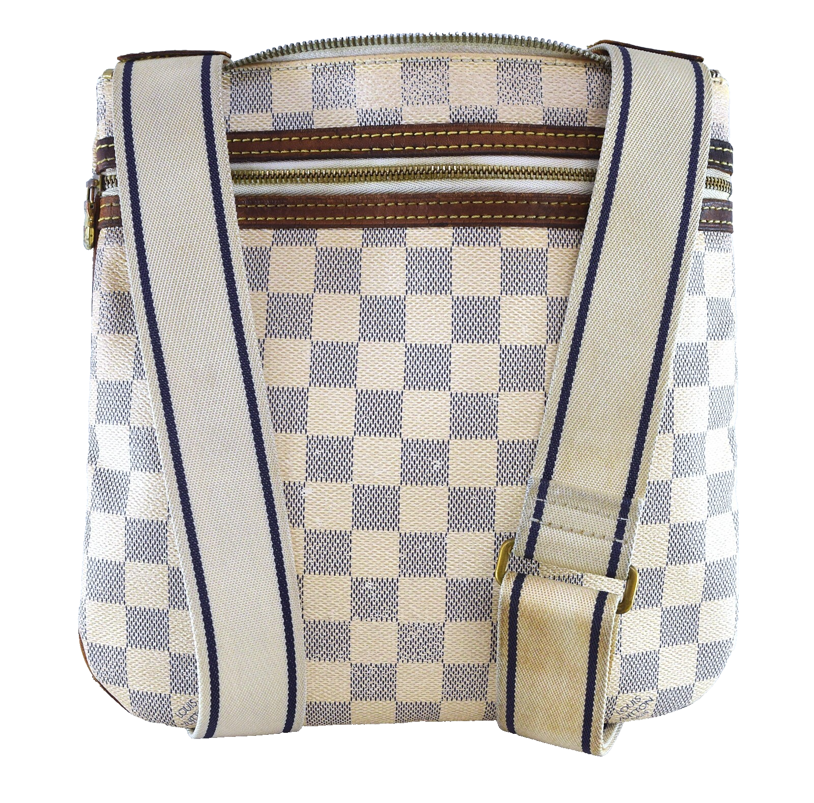 Louis Vuitton Bosphore Cream Leather Crossbody Bag