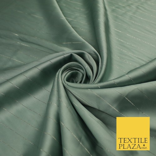 16 COLOURS - Fine Lurex Striped Silky Smooth Sateen Satin Fabric Drape Lining - Picture 25 of 49