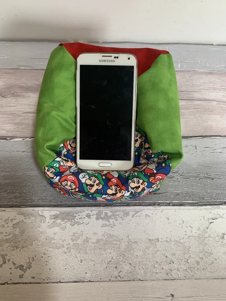 Super Mario Phone Set HANDMADE PADDED PHONE STAND PHONE POUCH CASE GIFT - Image 3 of 4
