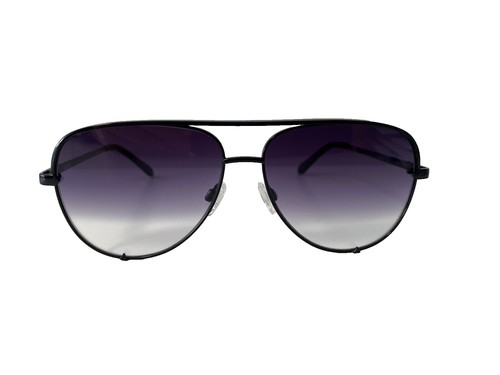Quay Australia High Key Metal Frame Large Aviator Sunglasses- Black/Purple Quay Australia | Accessories | Quay Australia High Key Black  main image 4