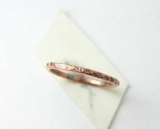 Copper Ring Stackable Hammered Rings band Size 11.5 Promise Ring Unisex thin 2mm