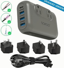 220 TO 110 VOLT STEP DOWN TRAVEL POWER VOLTAGE CONVERTER FOR HAIR STRAIGHTENER