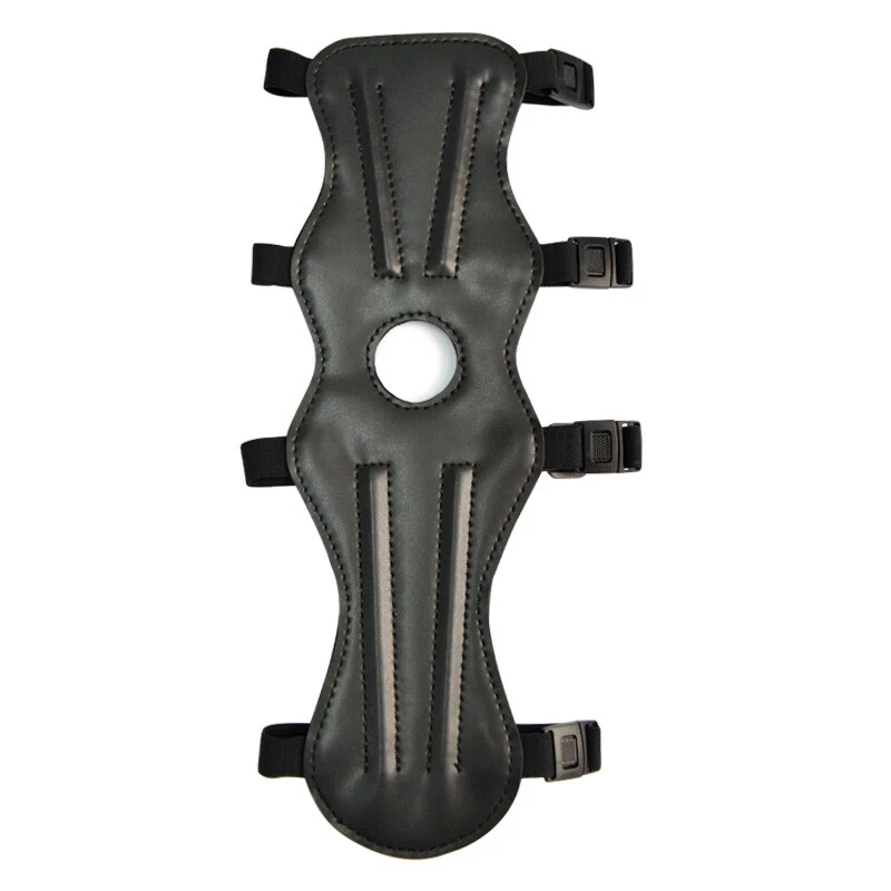 Archery Arm Guard Leather 12inch Archery Arm Guard Shooting With 4 Strap - Image 3 of 4