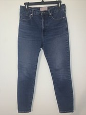 Everlane High Waist Straight Jeans Women's Size 29 Ankle Medium Wash Blue Denim