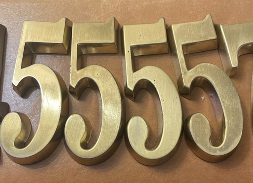 ASSORTMENT OF (16) NEW SELF ADHESIVE GOLD / Silver TONE HOUSE NUMBERS Quality 4” - Picture 4 of 7