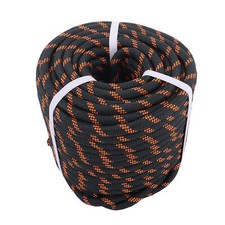 1/2" 150' 48 Strand Polyester Braided Rope Caving Camping Hiking Black Orange