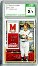 2015 Panini Contenders Brandon Lowe Season Ticket CSG 9