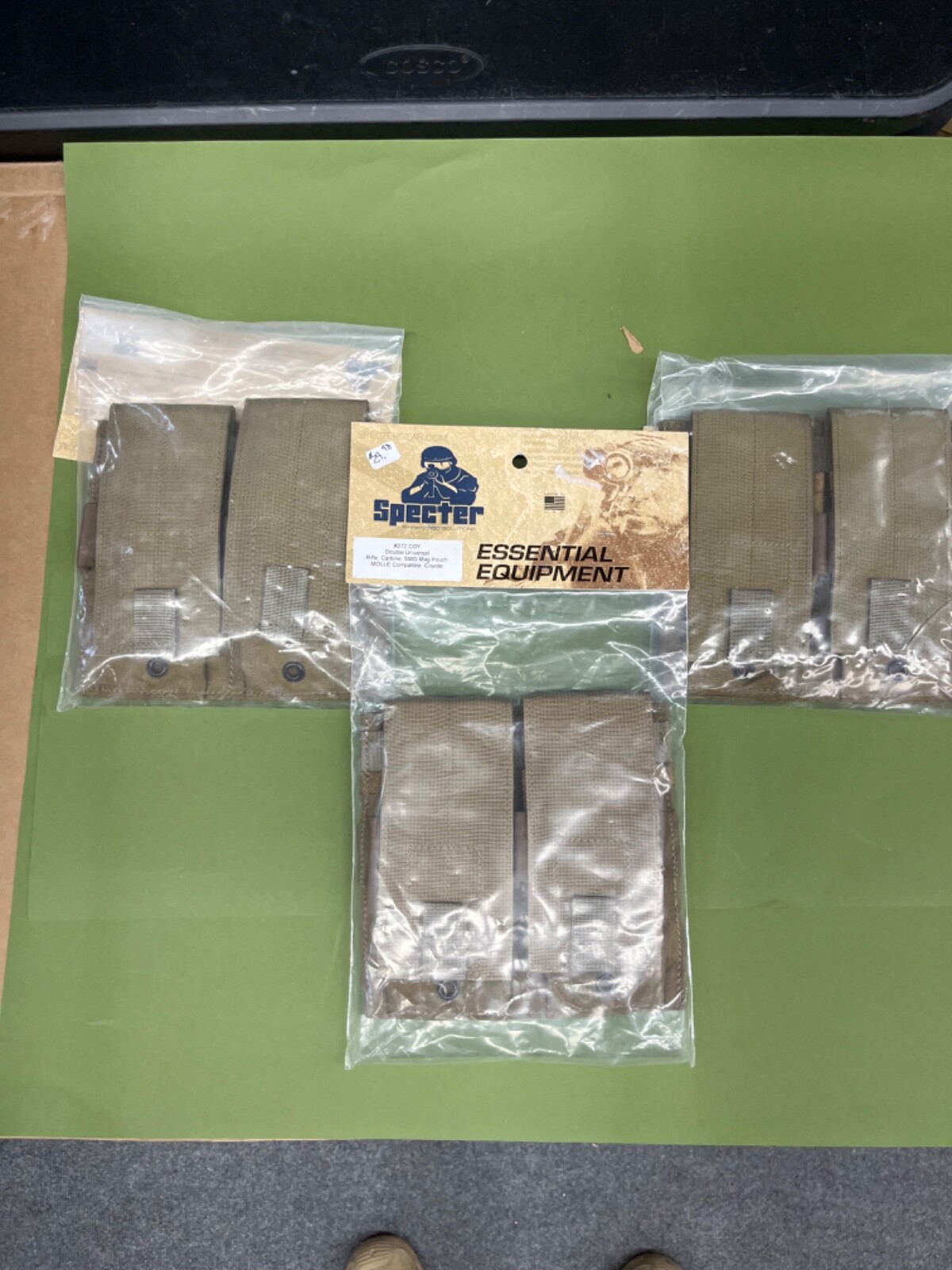 spector universal rifle double mag pouch desert tan molle-image