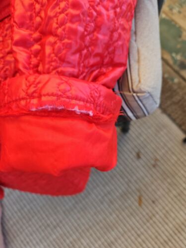 Pacific trail Vintage Retro Padded Quilted Trench Coat 1960s Cherry Red - Picture 8 of 12